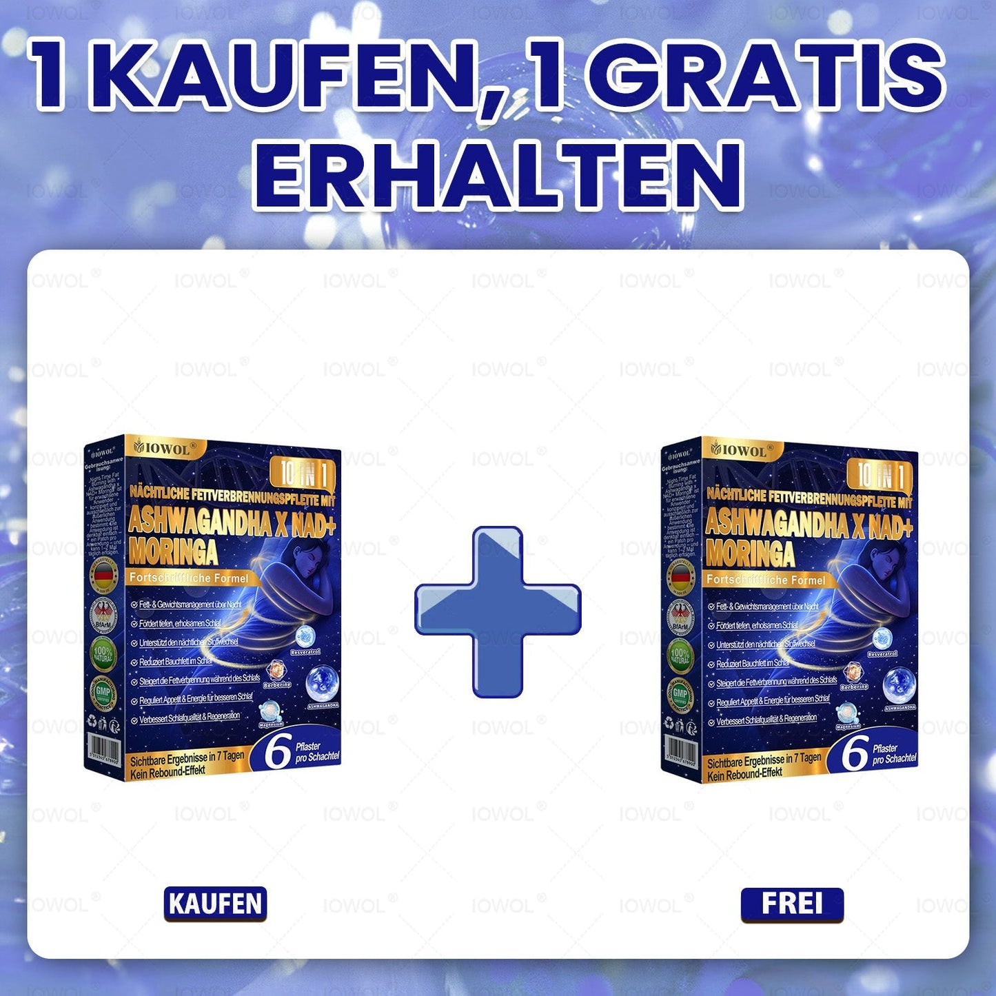 IOWOL® Nacht-Fettverbrennungs-Pflaster! ZERO Pillen & ZERO Aufwand & ZERO Kampf & 100% Ergebnisse.