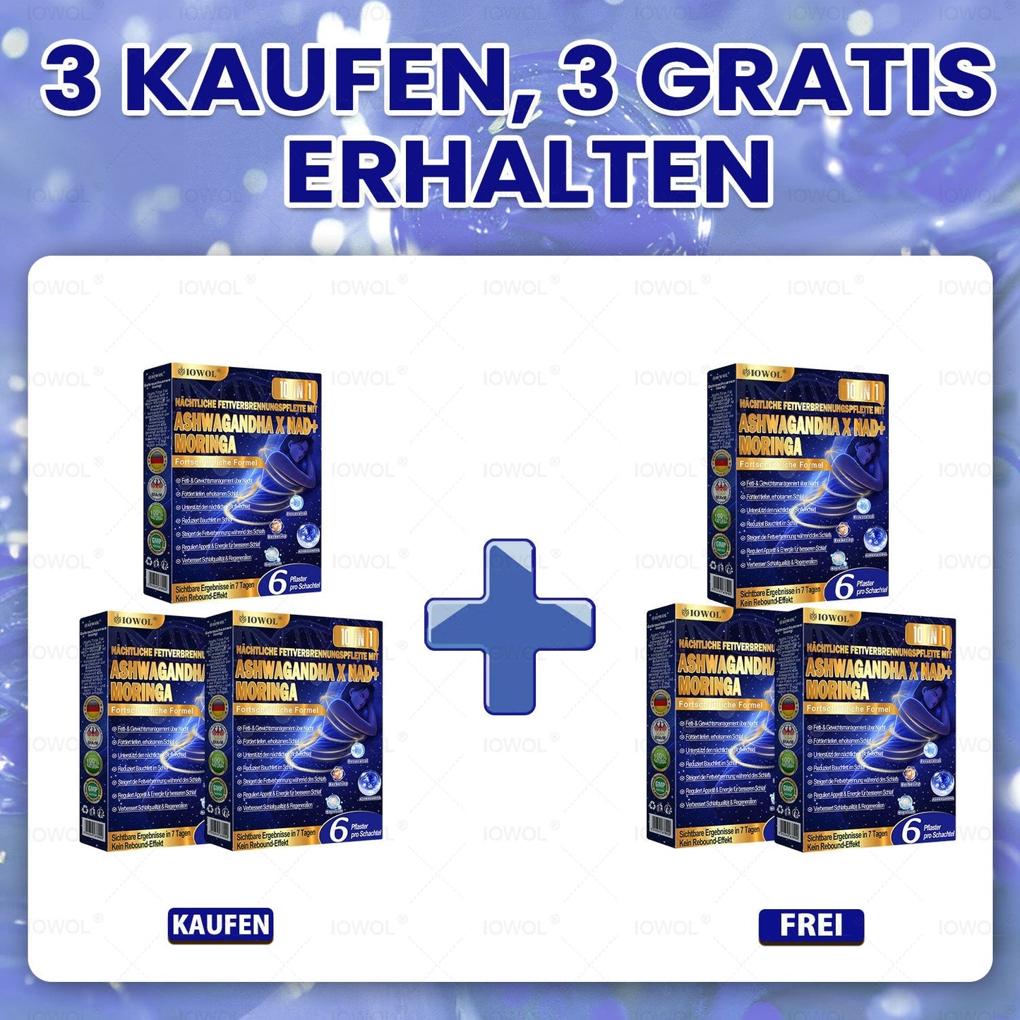 IOWOL® Nacht-Fettverbrennungs-Pflaster! ZERO Pillen & ZERO Aufwand & ZERO Kampf & 100% Ergebnisse.