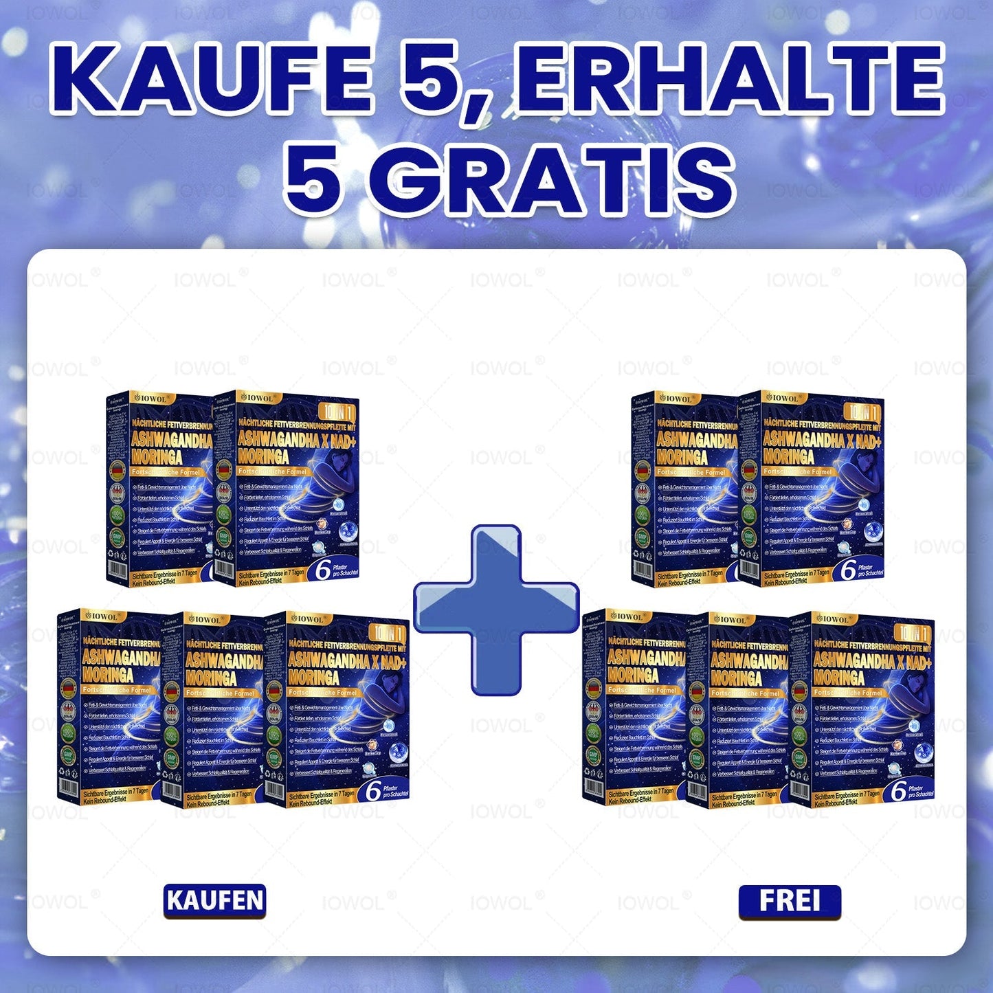 IOWOL® Nacht-Fettverbrennungs-Pflaster! ZERO Pillen & ZERO Aufwand & ZERO Kampf & 100% Ergebnisse.